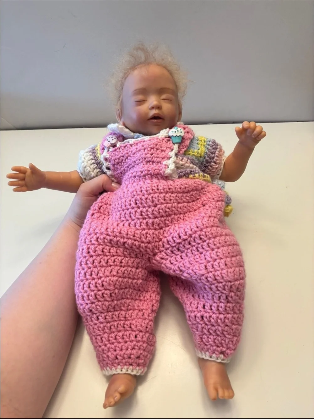 ADG Mayra Graz sleeping baby doll with knitted outfit